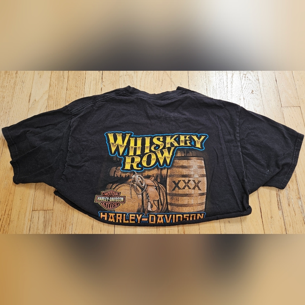 Harley-Davidson Whiskey Row Black Cropped Tee